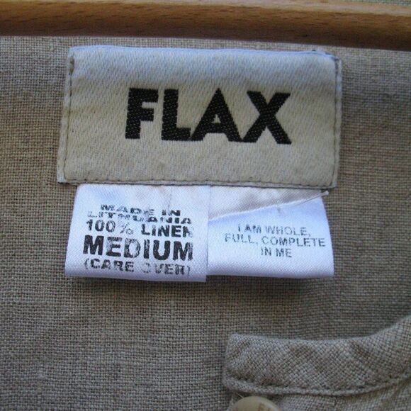 FLAX Linen Button Front Top - Picture 6 of 6